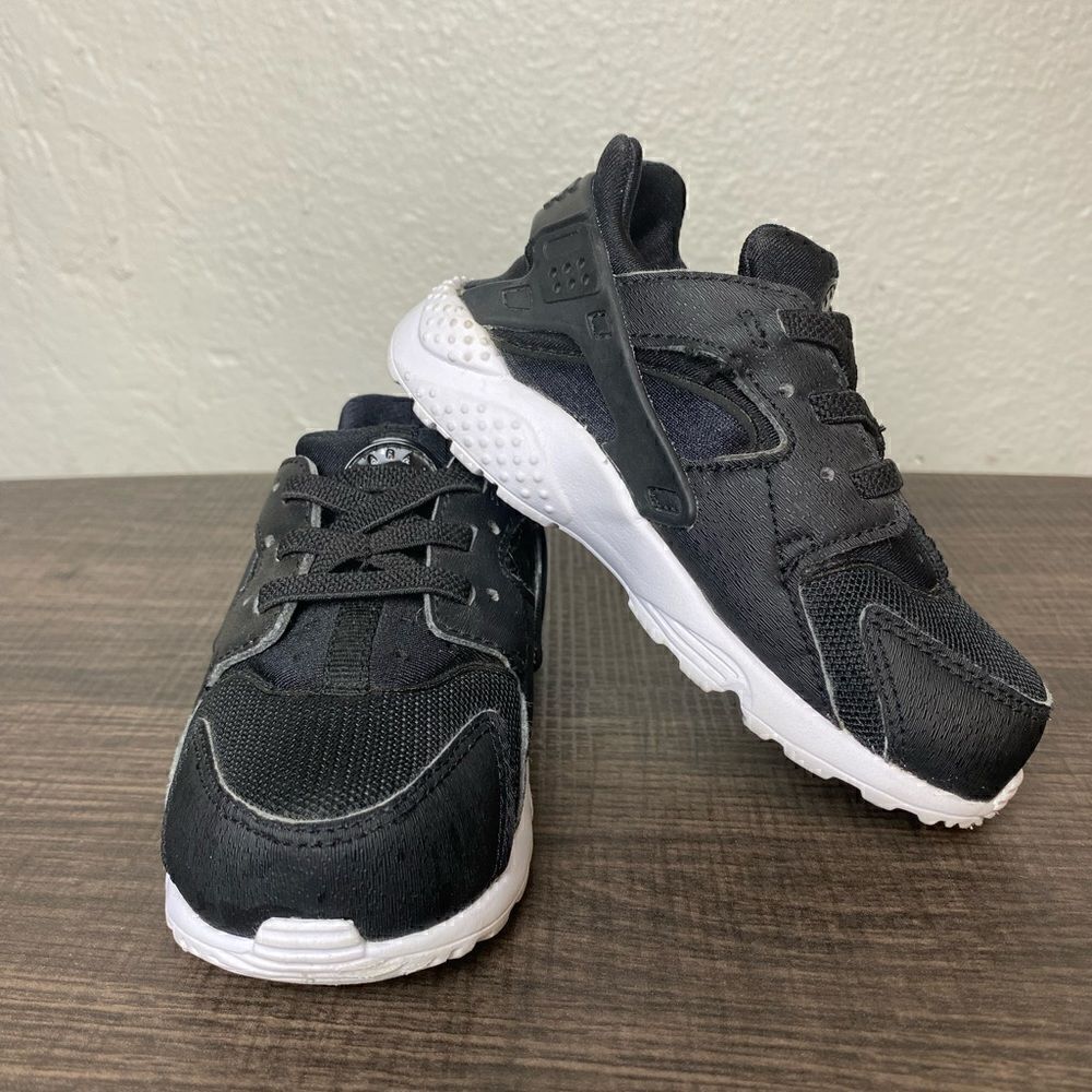 Toddler Nike Huaraches Run (TD) Black Sneakers, Size 7C #704950-011